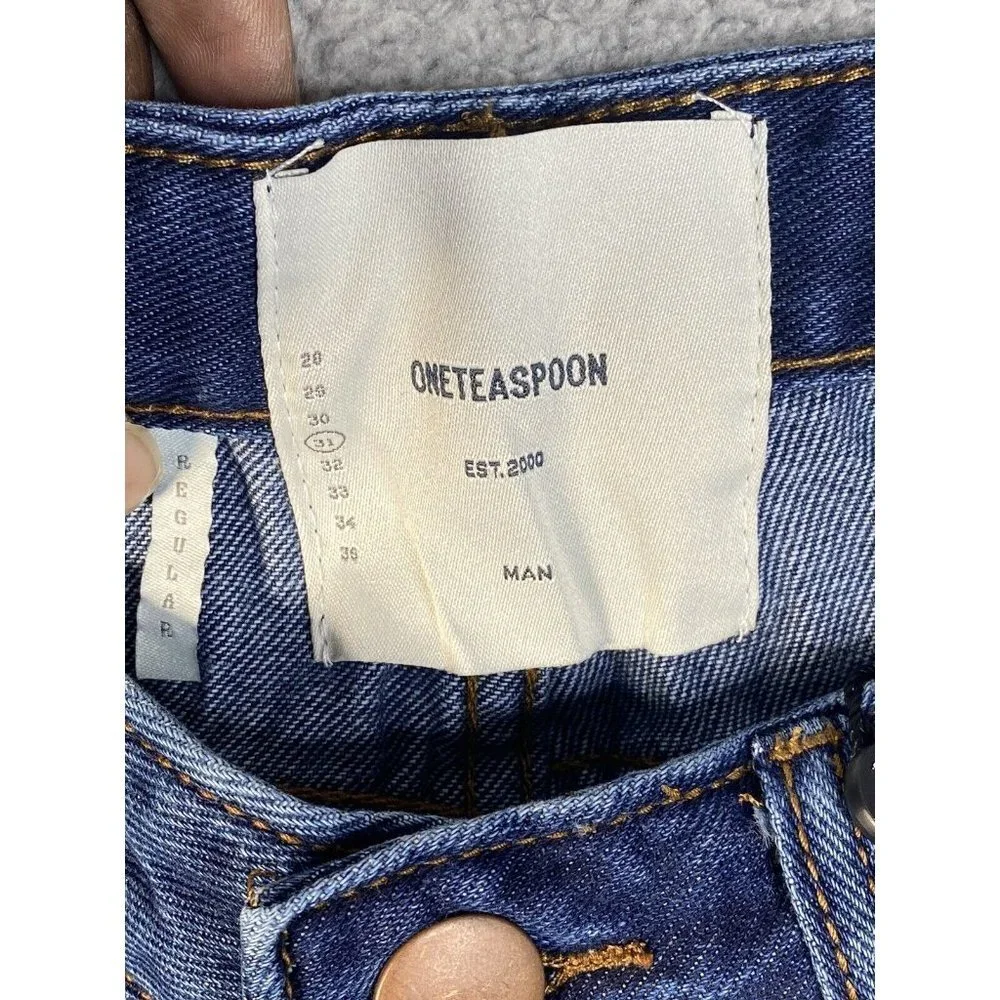 Man x One Teaspoon Mens‎ Mr Classic Rigid Classic Straight Leg Jeans Size 31R